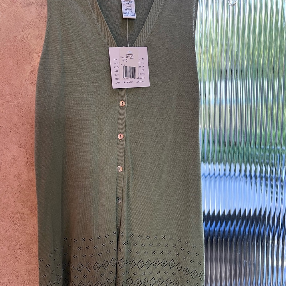 Rena Rowan Olive Green Knit Top